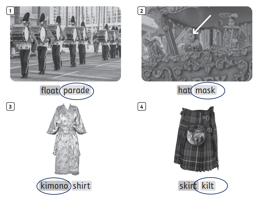 parade mask kimono kilt
